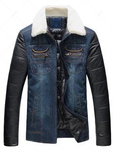 2026 Spring and Autumn Men's Cotton Long Sleeve Turn Down Collar Denim <b>Jacket</b> Multi Pockets Casual Slim Jeans Coat - Product Image 2