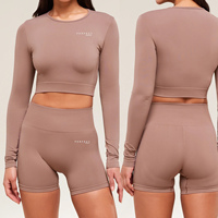 Ensemble de compression 3 pièces parfait pour le yoga féminin : soutien-gorge de sport, veste et short taille haute, séchage rapide, anti-UV, respirant