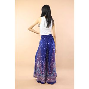 Napat Vêtements Peacock Pantalons Palazzo pour femmes en bleu marine pour femmes - Product Image 4