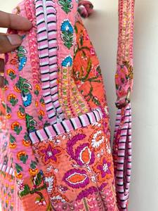 Sac à bandoulière pour ordinateur portable, sac de voyage, sac de plage, sac de shopping, style bohème, patchwork en coton fait main indien, unisexe - Product Image 6