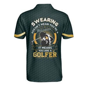 Polo de golf sublimé de haute qualité 100% polyester spandex mèche à manches courtes polos de golf à col pour homme - Product Image 3