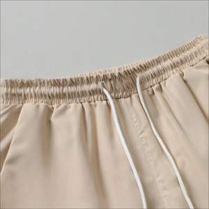 Baggy en coton surdimensionné personnalisé unisexe Survêtement d'été pour hommes 2 pièces respirant Patchwork Streetwear Short Set - Product Image 5