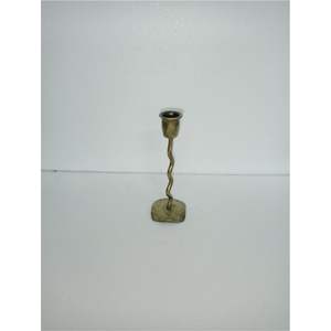 Bougeoir en métal doré vintage, vente en gros, centre de table de mariage de luxe, spirale, base de bougie conique mince pour la décoration de restaurant - Product Image 4