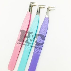 Nouvelle pince à épiler OEM pince à épiler de luxe en acier inoxydable extension de cils avec logo durable luxe luxe faux cils vison - Product Image 1