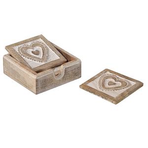 Posavasos de madera con logotipo personalizable con epoxi Buena vajilla de té Precio de fábrica Producto original de la India Esteras y almohadillas - Product Image 6