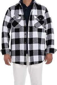 High Quality 100% Cotton Long Sleeve <b>Shirt</b> For <b>Men</b> Casual Plaid Button Down <b>Shirt</b> With Pocket <b>T</b>-<b>Shirt</b> - Product Image 2