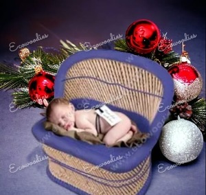 Gran oferta, cesta de mimbre hecha a mano para bebé, bastón de bambú, accesorios de fotografía portátiles de lujo para recién nacidos, sesiones de fotos para interiores y exteriores, sofá para niños - Product Image 2