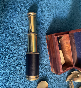 Mini Telescopio de Calidad Premium en Caja de Madera Náutica, Soporte Hecho a Mano, Telescopio de Latón, el Mejor Artículo para Regalo - Product Image 2