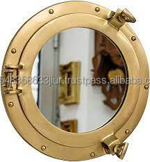 ที่มีคุณภาพสูงทองเหลือง Porthole กระจกโลหะใหม่ Porthole กระจกสำหรับตกแต่งบ้านใหม่ผนังกระจกในราคาขายส่ง - Product Image 2