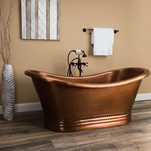 Free Standing Low MOQ Copper Double Slipper Bathtub Manufacturer Wholesaler Factory Direct Sale - Product Image 6