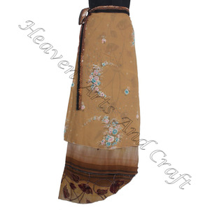 Nuevo lote al por mayor muchos tamaños de longitud Vintage seda mágica envoltura falda Reversible Vintage seda mágica 38 pulgadas longitud envoltura falda Halter - Product Image 5