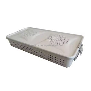 Boîte de rangement pour instruments dentaires en acier inoxydable médical professionnel, avec couvercle, vente en gros, instruments chirurgicaux, stérilisation manuelle - Product Image 4