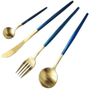 Juego de 4 cubiertos de diseño elegante para uso de servicio de catering Acabado niquelado con mangos de madera Alta venta - Product Image 5