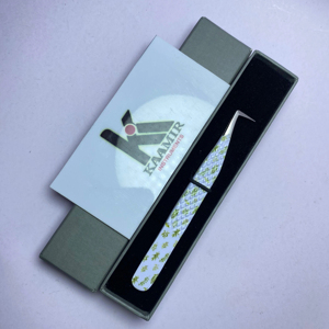 Pince à épiler professionnelle en acier inoxydable pour extensions de cils, revêtement papier, volume, vente chaude, disponible dans notre entrepôt - Product Image 1