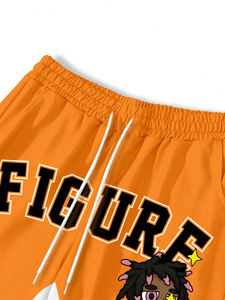 Pantalones de chándal con serigrafía personalizada para hombre, pantalones acampanados de pierna ancha con pantalones medios, pantalones de hombre rectos a rayas curvas - Product Image 5