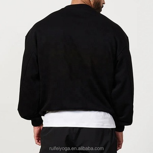 OEM Heavyweight French Terry Cotton Crew Neck Pullover for Men Custom Logo Embroidery Printed <b>Oversized</b> Boxy Fit Sweatshirt - Product Image 2