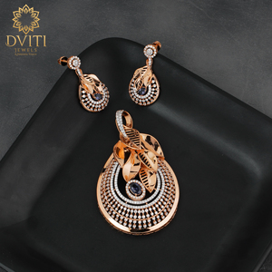 Conjunto de joyería fina elegante antiguo incluye colgante de moda y pendientes accesorio de moda - Product Image 1