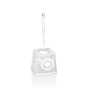 Ensemble de brosse de toilette en plastique écologique tricotée durable avec support décoratif, design traditionnel pour un nettoyage efficace de la salle de bain - Product Image 4