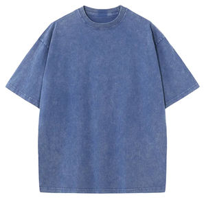 เสื้อยืดผ้าฝ้ายฟอกลายหินของผู้ชาย,เสื้อยืดขนาดใหญ่แนววินเทจมีโลโก้ตามสั่ง - Product Image 4