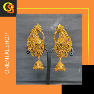 Boucles d'oreilles en vrac serties de boucles d'oreilles fantaisie en plaqué or 22CT à la mode à vendre par les exportateurs indiens - Product Image 5