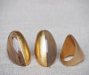 100% meilleure qualité naturel corne de buffle anneau poli fête Ware bijoux pour anniversaire de mariage couleur Offre Spéciale corne naturelle - Product Image 6