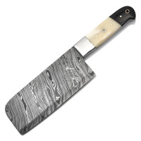 Ensemble de couteaux de chef professionnels en acier Damas de style japonais DD-KKS-909, étui en cuir, manche en os de chameau et corne de buffle