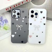 Casing Coquette Bow untuk Model Android, Motif Pita Lucu, Bagian Belakang Transparan Mengkilap, Grosir
