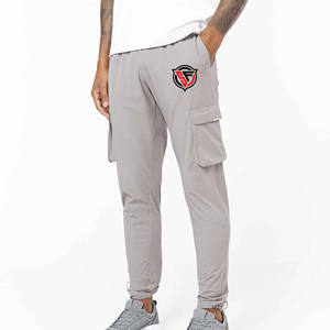 กางเกงคาร์โก้ลำลองสำหรับผู้ชายกางเกงมีกระเป๋าผ้าโพลีเอสเตอร์หลายช่องเอวกลางน้ำหนักเบาระบายอากาศได้ดี - Product Image 2