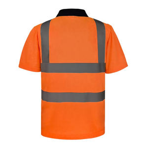 Polos Personalizados con Franjas Reflectantes, Polos de Alta Visibilidad de Dos Tonos para Hombre, Camisetas de Manga Larga con Logotipo Personalizado, Camiseta Polo Transpirable - Product Image 2