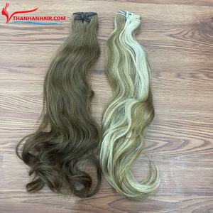 Vente exclusive 2024! 100% Extensions de cheveux humains vierges vietnamiens naturels, trame ondulée, cuticule alignée, faisceaux de Thanh blonds - Product Image 2