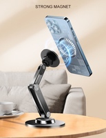 Support de téléphone de bureau rotatif à 360°, pliable, en alliage d'aluminium, pour téléphones mobiles de 4,7 à 7 pouces, robuste, vente chaude