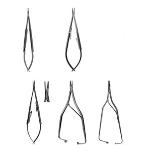 Porte-aiguilles Barraquer 14 cm incurvé lisse sans verrouillage, porte-aiguilles Castroviejo, porte-aiguilles Boynton 12 cm 5'' - Product Image 1