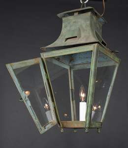 Farol de Latón y Cobre, Farol de Metal Vintage, Farol de Latón de Estilo Antiguo, Farol de Vela de Cobre Clásico, Farol de Latón Tradicional - Product Image 1