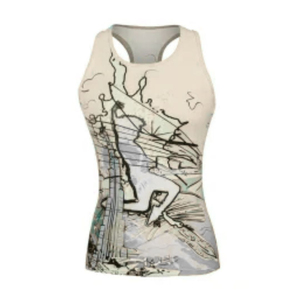 Purple Sublimation Printed Tank <b>Top</b> O-Neck Breathable 100% Polyester Casual Summer Women's Sleeveless Workout Shirt - Product Image 2