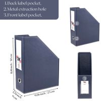 Bandeja organizadora de papel de oficina de escritorio, soporte para revistas y organizador de documentos, caja de archivos, carpeta de archivos que ahorra espacio, carpeta de documentos