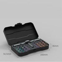 Set Obeng Baja Magnetik Multifungsi 24-Piece dengan Gagang Ratchet T yang Dapat Dilepas, Mata Obeng Serbaguna dalam Kotak, Peralatan Tangan