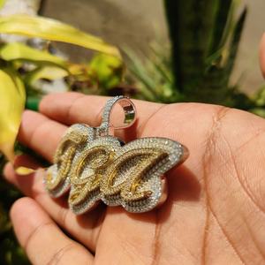 Colgante de Hip Hop para Hombre con Moissanita VVS, Chapado en Oro de 14k, Hecho a Mano, con Nombre Personalizado, Regalo con Símbolo Religioso Cristiano - Product Image 4