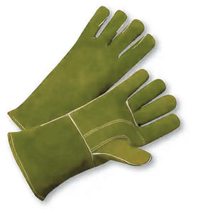 Reinforced Cowhide Split Leather Welding <b>Gloves</b> Heavy Duty Abrasion Heat Resistant Firefighting Construction Barbeque <b>Gloves</b> - Product Image 2