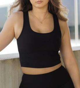 ชุดออกกำลังกายสำหรับผู้หญิงเสื้อครอปเอวลอยไร้รอยต่อเลือกได้ตามต้องการ - Product Image 3