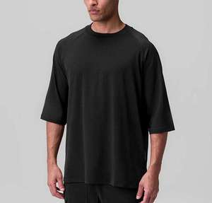 BlanqWear <b>Mens</b> O-Neck Short Sleeve <b>Fleece</b> Formal T-<b>Shirt</b> Loose Fit Premium 100% Cotton 280g Anti-Bacterial Quick Dry - Product Image 3