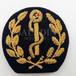 Badge de broderie en fil de bullion fait main sur mesure, le plus demandé, badge maçonnique, badge d'apron, broderie à la main directe, patch - Product Image 5