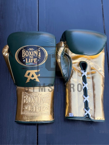 Guantes de Boxeo de Cuero Genuino Personalizados de Primera Calidad, con Cordones, Dedos Completos, Correa Ajustable con Gancho y Bucle para la Muñeca, para Entrenamiento en Gimnasio - Product Image 6