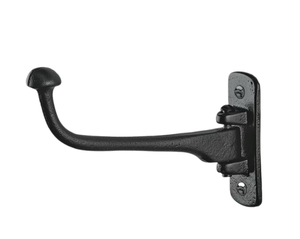 Achetez un crochet mural en fer forgé pour salle de bain, pour vêtements, chapeaux et manteaux, finition noire antique. - Product Image 1