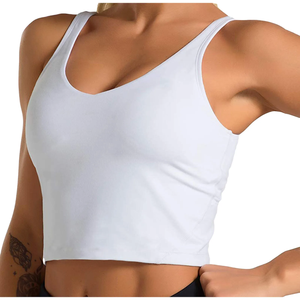 Camisetas sin mangas deportivas para mujer con sujetador de yoga acolchado sin aros de palangre soporte medio al por mayor - Product Image 5