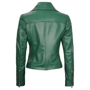 Classic <b>womens</b> genuine leather <b>jacket</b> slim fit long sleeve warm outerwear coat <b>for</b> winter and autumn fashion wear - Product Image 5