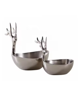 Ensemble de bols de service contemporains à tête de renne plaqué argent pour fêtes et mariages Ustensiles de cuisine Durable Hot Arrival - Product Image 1