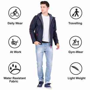 Blouson d'aviateur matelassé pour hommes OEM col montant veste d'hiver avec fermeture à glissière imperméable tissu noir uni duvet taille XL - Product Image 3