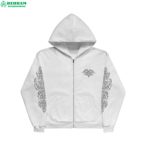 Sudadera con capucha unisex de algodón French Terry de lujo, corte regular, diseño personalizado, estampado digital, cremallera completa, transpirable, para invierno - Product Image 6