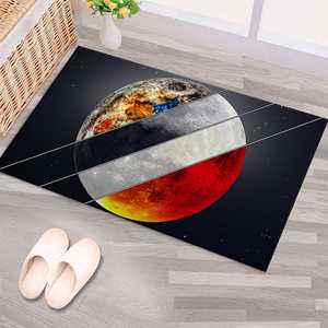 Alfombra Estampada con la Luna en Diferentes Fases - Alfombras Estrelladas, Alfombra de Chenilla - Product Image 5