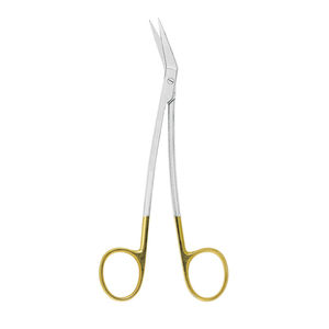 Profesional Dental Locklin Gum Scissor Acero alemán Medio oro Ángulo en forma de borde de corte Acero inoxidable Cirugía médica - Product Image 4